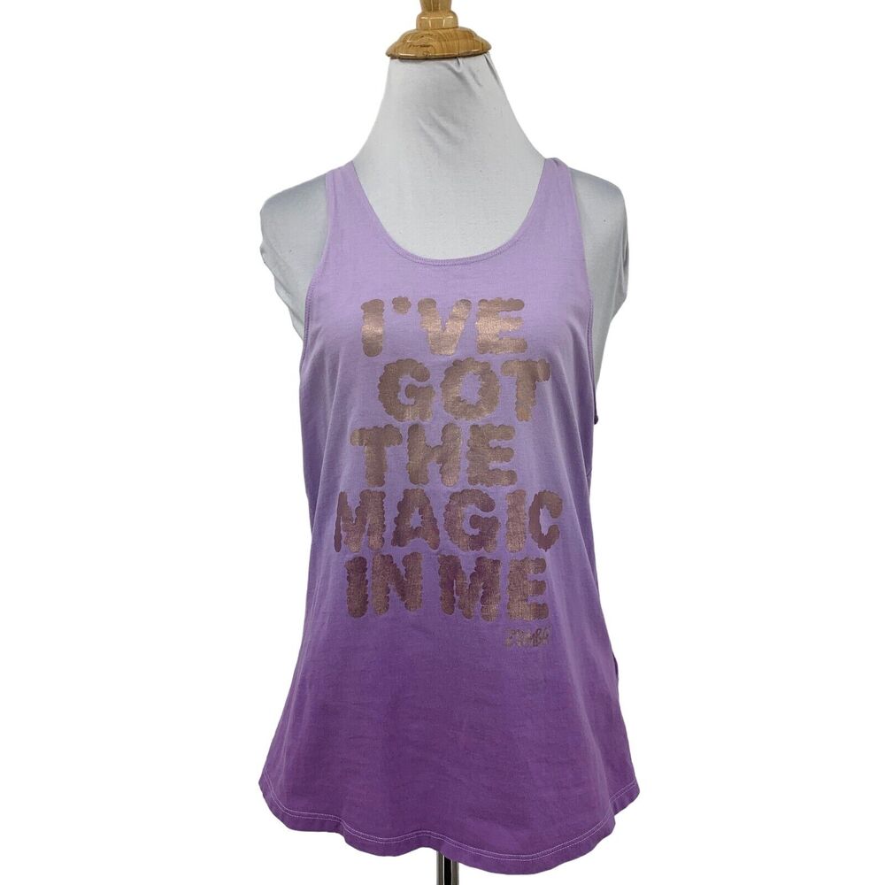 Zumba Tank Top Womens Extra Small XS Lilac Ombre Magic in Me Racerback Cotton